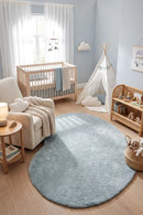 Jelly Bean Powder Blue Rug — AI styled visualisation