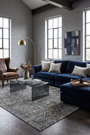 Jezebel Fluid Morrow Modern Blue Rug — AI styled visualisation