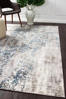 Kendra-Kendra Casper Distressed Modern Rug Blue Grey White
