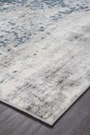 Kendra-Kendra Farah Distressed Contemporary Rug White Blue Grey
