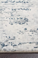 Kendra-Kendra Farah Distressed Contemporary Rug White Blue Grey