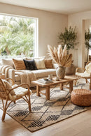 Kenya Kasa Hand Woven Tribal Jute Rug — AI styled visualisation