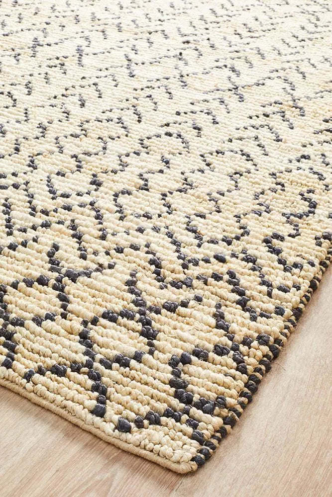 Kenya-Kenya Elki Hand Woven Tribal Jute Rug