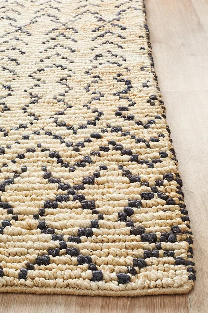 Kenya-Kenya Elki Hand Woven Tribal Jute Rug