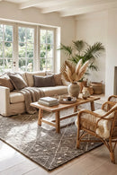 Kenya Misu Hand Woven Tribal Jute Rug — AI styled visualisation