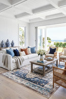 Kindred Blair Blue Washbale Rug — AI styled visualisation
