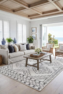 Kindred Leeroy White Washable Rug — AI styled visualisation