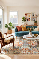 Legacy 853 Blue Rug — AI styled visualisation