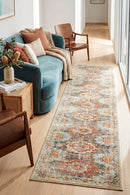 Legacy 853 Blue Runner Rug — AI styled visualisation