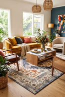 Legacy 855 Ecru Rug — AI styled visualisation