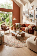 Legacy 861 Papyrus Round Rug — AI styled visualisation