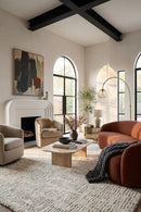 Lido 745 Cream Grey Rug — AI styled visualisation