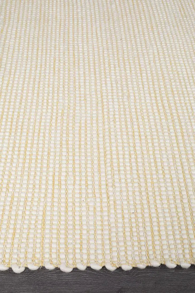 Loft-Loft Stunning Wool Yellow Rug