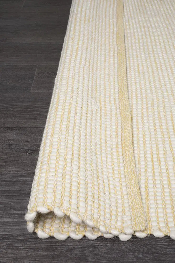 Loft-Loft Stunning Wool Yellow Rug