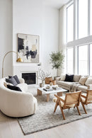 Loft Stunning Wool Black Rug — AI styled visualisation