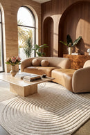 Lotus Abbey White Rug — AI styled visualisation