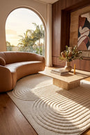 Lotus Carl White Rug — AI styled visualisation