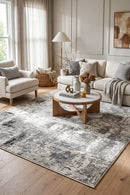 Eternal 48 Grey Cream Rug — AI styled visualisation