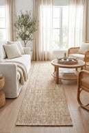 Madras Marlo White Jute Runner Rug — AI styled visualisation