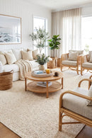 Madras Parker Cream Rug — AI styled visualisation