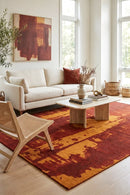 Magnolia 11 Paprika Rug — AI styled visualisation