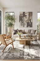 Magnolia 11 Silver Rug — AI styled visualisation