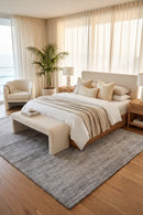 Calympso 93 Grey Rug — AI styled visualisation