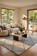 Maison Jasmin Grey Wool Rug — AI styled visualisation