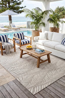 Manad Beige Botanical indoor Outdoor Rug — AI styled visualisation