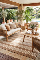 Mariona Beige Outdoor Rug — AI styled visualisation