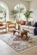 Marrakesh 222 Silver Rug — AI styled visualisation