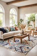 Marrakesh 444 Blue Rug — AI styled visualisation