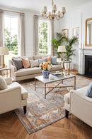 Mayfair Caitlen Grey Rug — AI styled visualisation