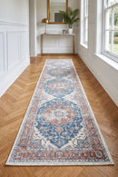 Mayfair Lorissa Blue Runner Rug — AI styled visualisation