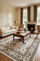 Decora 68 Beige Rug — AI styled visualisation