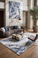Mineral 222 Blue Rug — AI styled visualisation