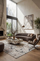 Mineral 444 Stone Rug — AI styled visualisation