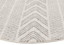 Mirage-Adani Modern Tribal Design Grey Round Rug