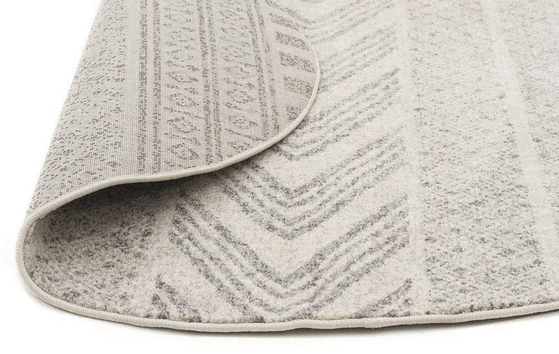 Mirage-Adani Modern Tribal Design Grey Round Rug