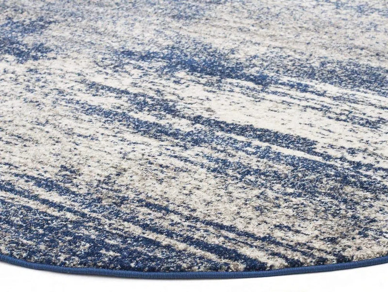 Mirage-Casandra Dunescape Modern Blue Grey Round Rug