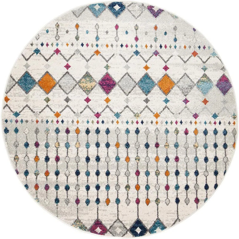 Mirage-Peggy Tribal Morrocan Style Multi Round Rug