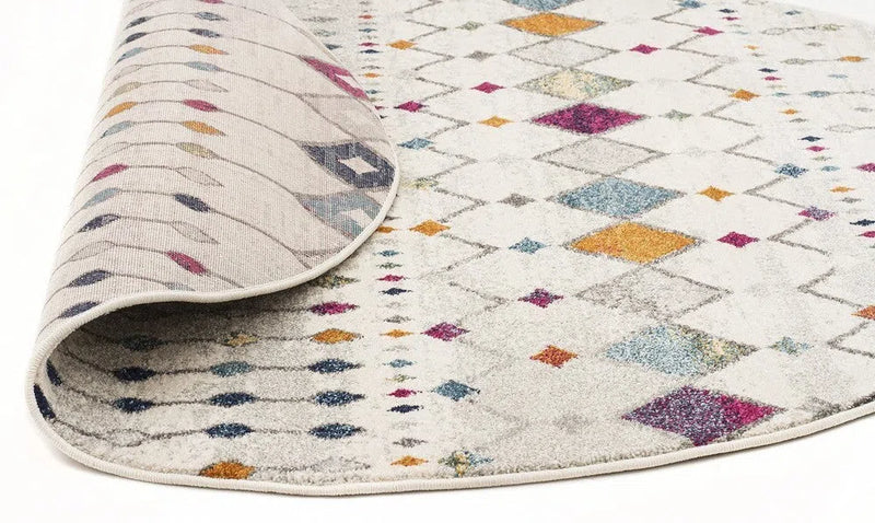Mirage-Peggy Tribal Morrocan Style Multi Round Rug