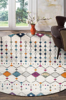 Mirage-Peggy Tribal Morrocan Style Multi Round Rug