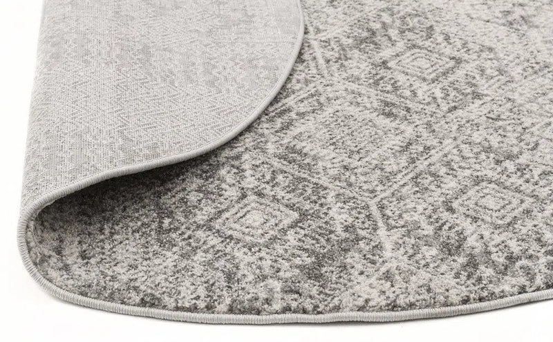Mirage-Zelda Silver Grey Round Rug