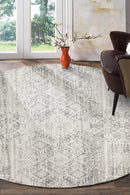 Mirage-Zelda Silver Grey Round Rug