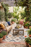 Mito Multicolour Indoor Outdoor Rug — AI styled visualisation