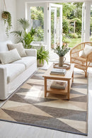 Monaco Beige Reversible Outdoor Rug — styled indoor setting