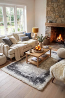 Moonlight Cloud Oxford Rug — AI styled visualisation