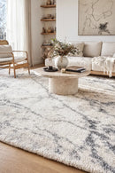 Moonlight Marble Zenith Rug — AI styled visualisation