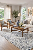 Mozaic Grey Non-Slip Rug — AI styled visualisation